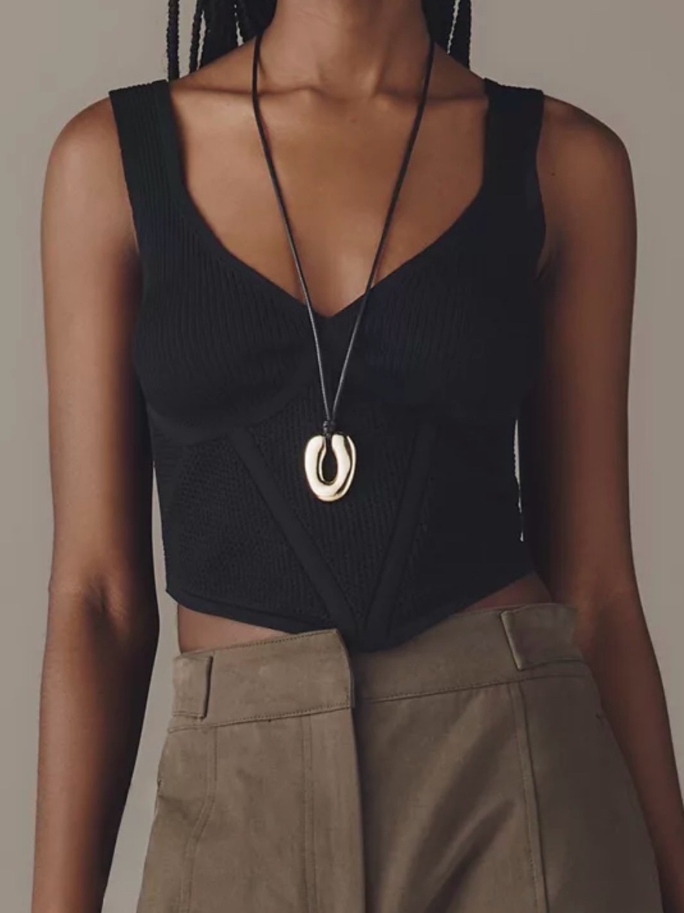 Anthropologie Sleeveless V-Neck Cropped Sweater Tank NWT Zip Back Size XXS
